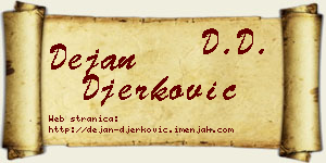 Dejan Đerković vizit kartica